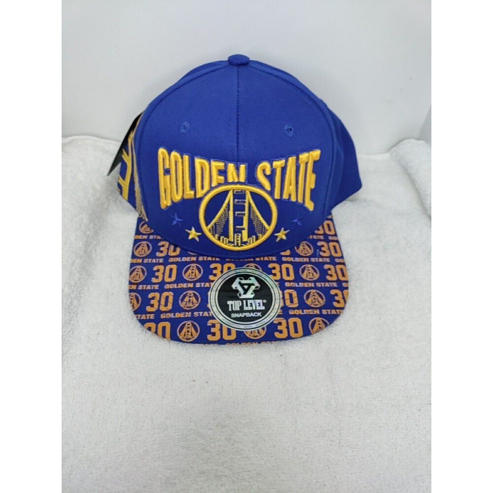 Golden State New Top Level 30 Curry Warriors CLR Blue Gold Era Snapback Hat Cap